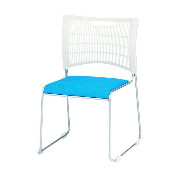 スタッキング ミーティングチェア NSC-35 クリアブルー NSC-35-CBL 1点