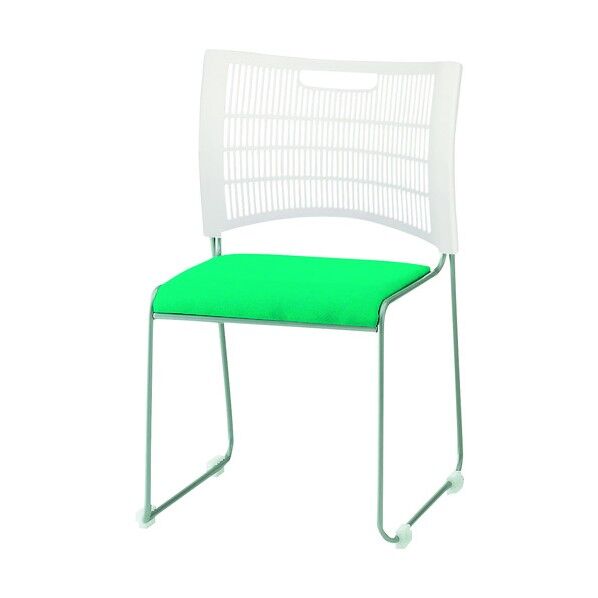 スタッキング ミーティングチェア NSC-35 クリアグリーン NSC-35-CGE 1点