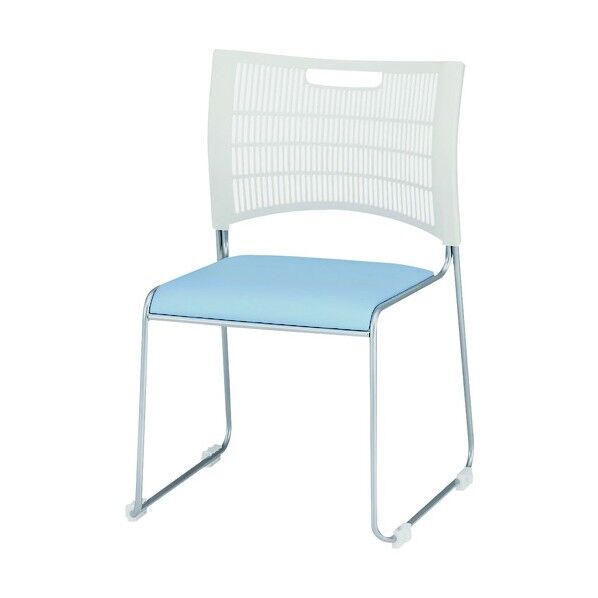 スタッキング ミーティングチェア NSC-35L ライトブルー NSC-35L-LBL 1点