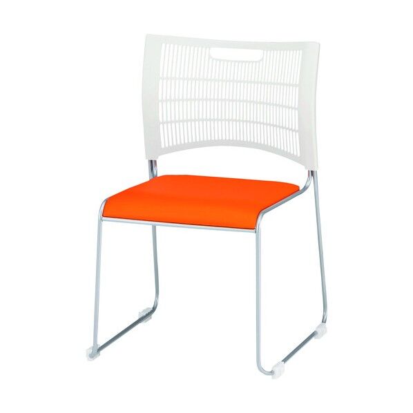 スタッキング ミーティングチェア NSC-35L マンダリンオレンジ NSC-35L-MOR 1点