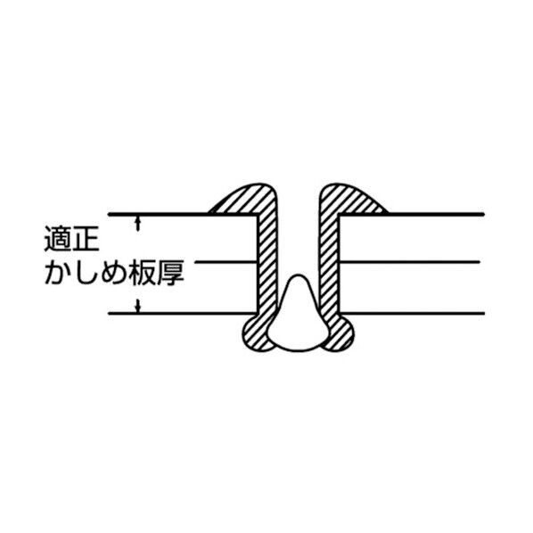 エビ印 ブラインドリベットステンレス／スティール４－１（１０００本入） 105 x 81 x 121 mm NSS4-1 1000本