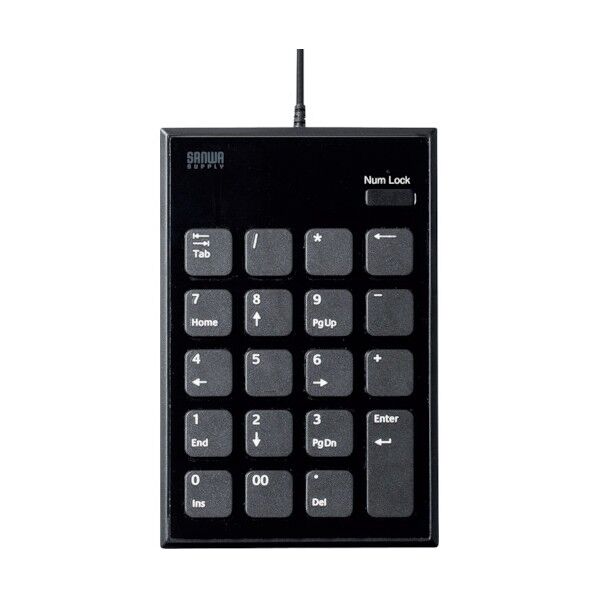 サンワサプライ 静音TypeCテンキー NT-23CBK 1点