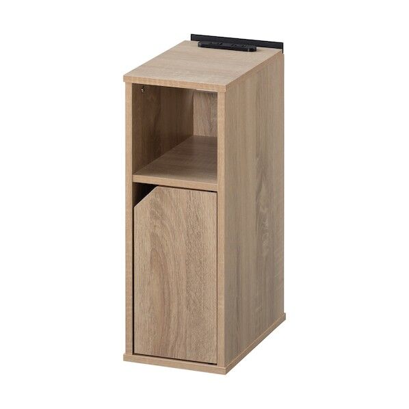 ナイトテーブル扉付き ライトナチュラル NTB-180T 1点