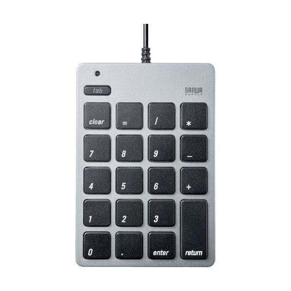 サンワサプライ USB2.0ハブ付テンキー NT-M18CUHSV 1点...