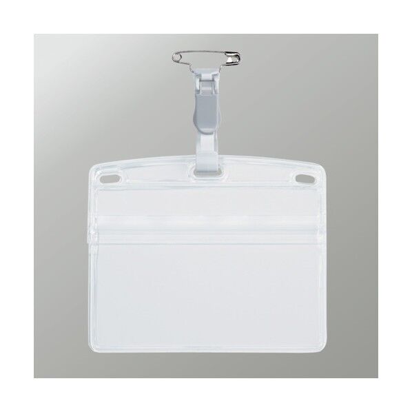 OP タッグ名札 プラクリップ両用 特大サイズ 1枚 灰 151 x 157 x 37 mm NT-3P-GY 1