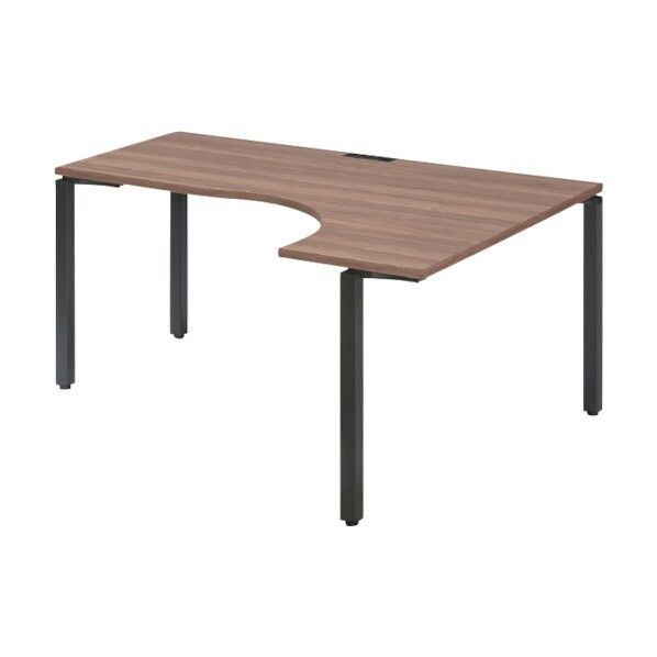 右L型ワークテーブル アジャスター脚タイプ 天板色モカブラウン NTS-1612LRMB 1点
