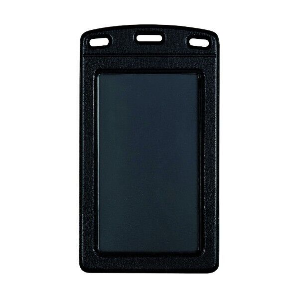 名札用ケース レザー調 タテ名刺 黒 NX-131-BK 10枚