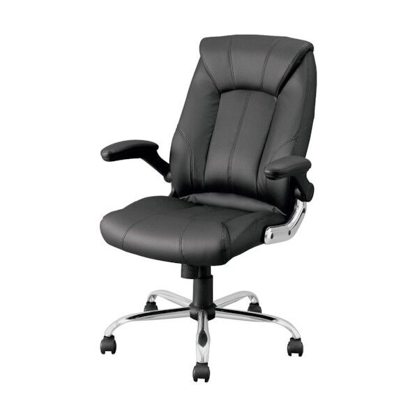 ※法人専用品※アイリスオーヤマ レザーチェア ブラック OFC-LE 1点