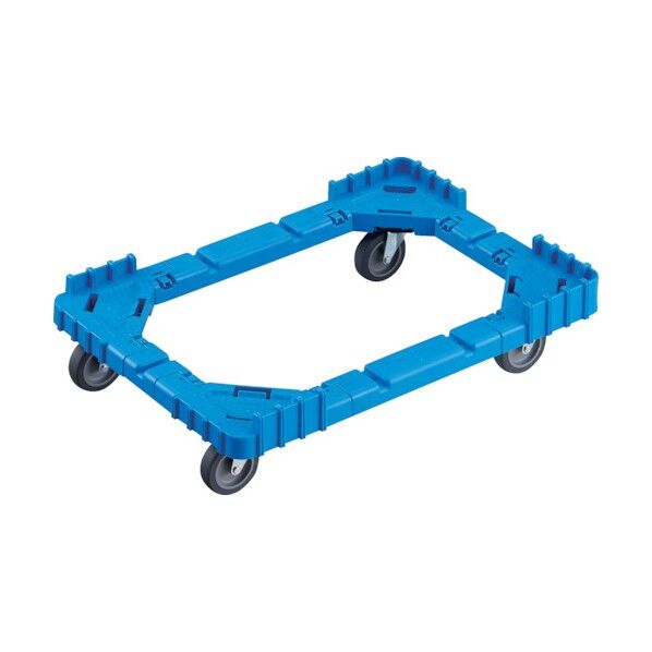 トラスコ OCドーリー 50Lオリコン用 エラストマー車輪 4輪自在 片側ガード無し ブルー OCD-50B-B 1点...