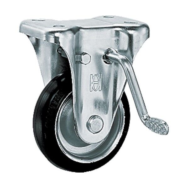 プレス製ゴム固定車(ストッパー付) プレート式