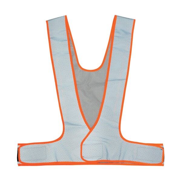超軽量!総反射メッシュ安全ベスト 蛍光オレンジ×銀メッシュ反射材 OK5112 1着