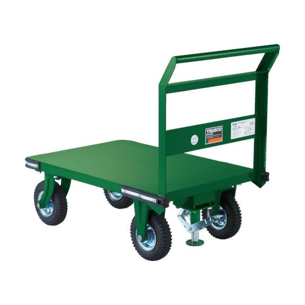 鋼鉄製運搬車900X600Φ223空気入タイヤ鋳物金具S付