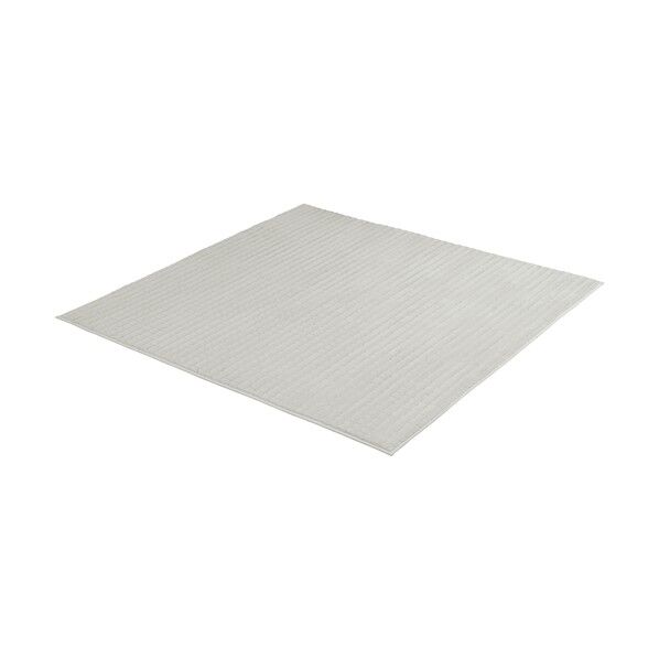 101924 ラビットファー調グリッドラグ アイボリー ORG-G1818-I 1点