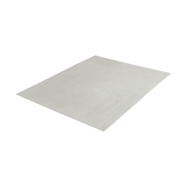 101926 ラビットファー調グリッドラグ アイボリー ORG-G1824-I 1点