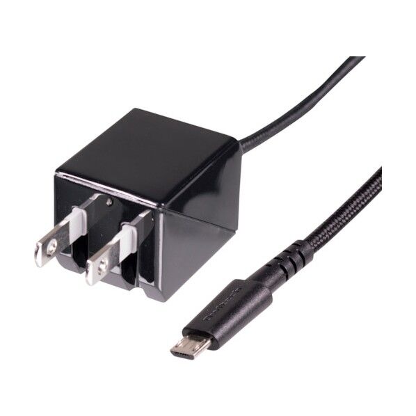 ACアダプタ 超タフmicro USBケーブル一体型 ブラック 150cm OWL-ACJKMU15U1-BK 1点