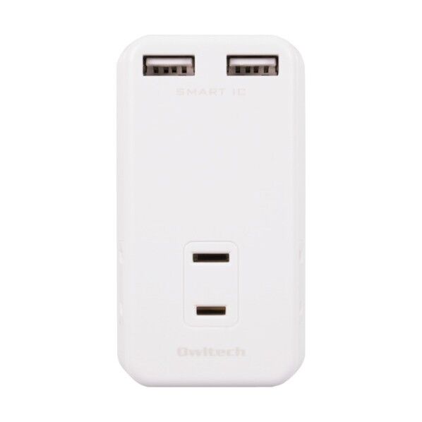 オウルテック USBポート付き OAタップ USBポート2ポート コンセント3口 ホワイト OWL-ACUS2A3-WH 1点...