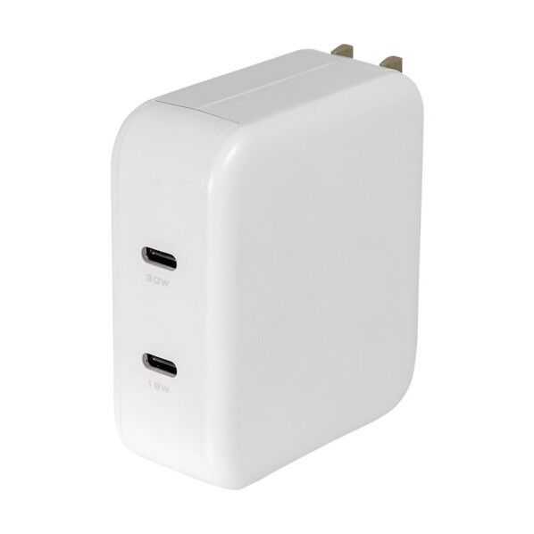 PD対応ACアダプタ PD30W & PD18W ホワイト OWL-APD48C2-WH 1点