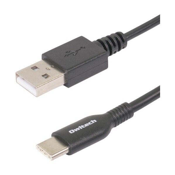 USB Type-Cケーブル やわらかく断線に強い ブラック 200cm OWL-CBKCASR20-BK 1点