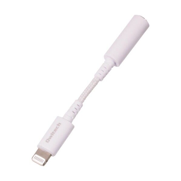 Lightning-3.5mmミニジャック 変換ケーブル 断線に強い ホワイト OWL-CBLTF3501-WH 1点