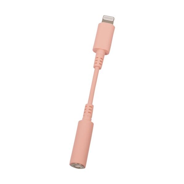 Lightning-3.5mmミニジャック 変換ケーブル やわらかく断線に強い ペールオレンジ OWL-CBLTF3502-PO 1点