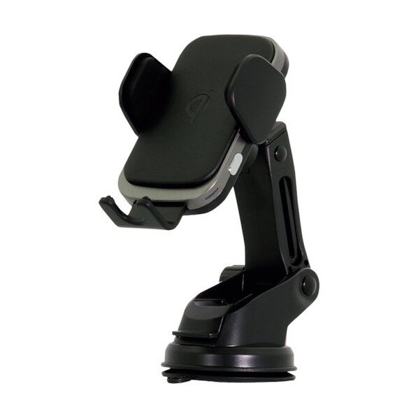 車載ワイヤレス充電ホルダー 置くだけで反応 USB Type-C入力 ブラック