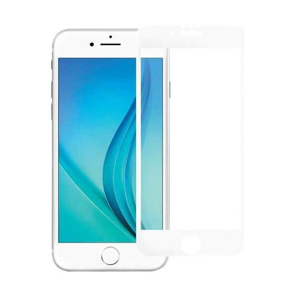 iPhoneSE(第2世代)/8/7/6s対応ガラスフィルム 白フチ 光沢 OWL-GPIC47F-WCL 1点