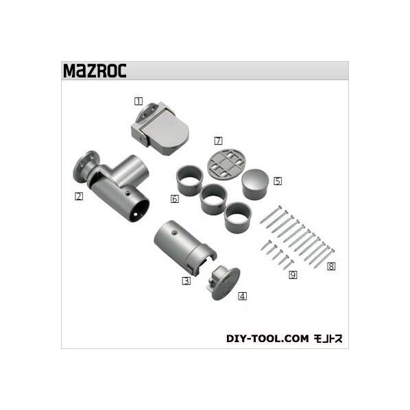 遮断機式手すりブラケット直角型N シルバー BF-24S 1セット
