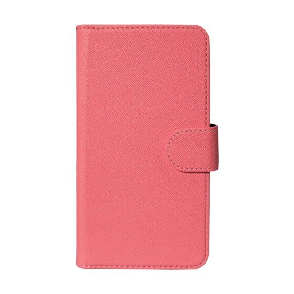 スライド式手帳型マルチケース PUレザー 5.2インチまでのスマホ対応 ライトピンク OWL-CVMUM08-LP 1点
