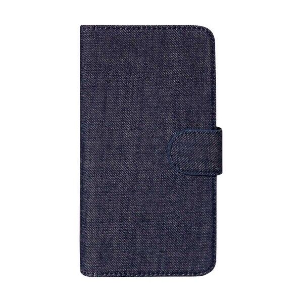 スライド式手帳型マルチケース デニム生地 5.2インチまでのスマホ対応 デニム