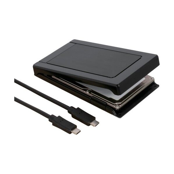 HDDやSSDを約5秒で簡単取り付け 2.5インチHDD/SSDケース ガチャポンパッ! OWL-EGP25U32C-BK2 1点