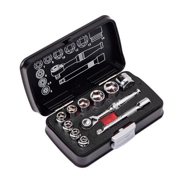 Pro-Auto スタビーラチェット&ソケットセット PA2011 1点