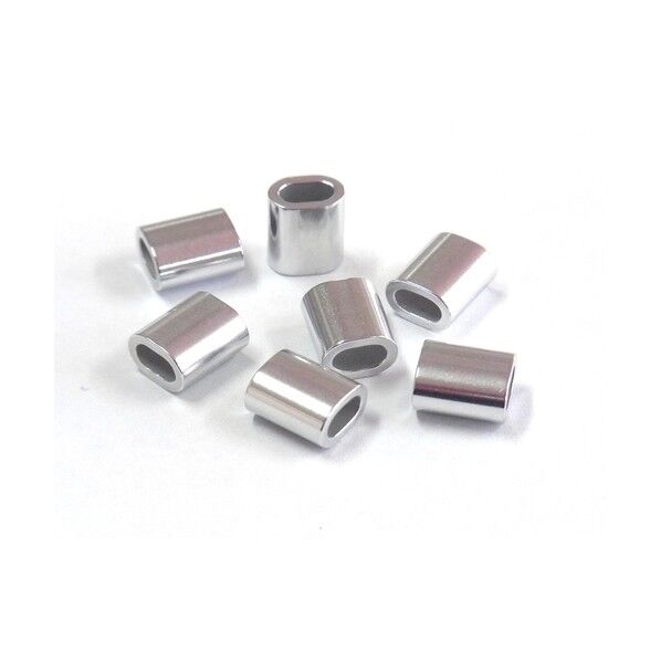 アルミオーバルスリーブ ワイヤーロープ径0.36mm用 P-897 30個