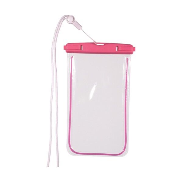 スマホ用防水ケース IPX8取得 暗闇でも光る蓄光素材 ピンク OWL-WPCSP11-PK 1点