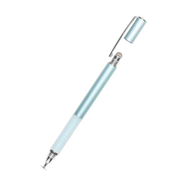 ディスク型のペン先と導電繊維のペン先を使い分け 2WAYタッチペン 替え芯各1個付き OWL-TPSE10-BL 1本