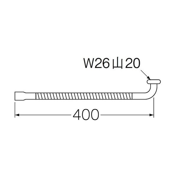 サンエイ ベンリー自在パイプ 400mm PA18A-76X4-16 1点