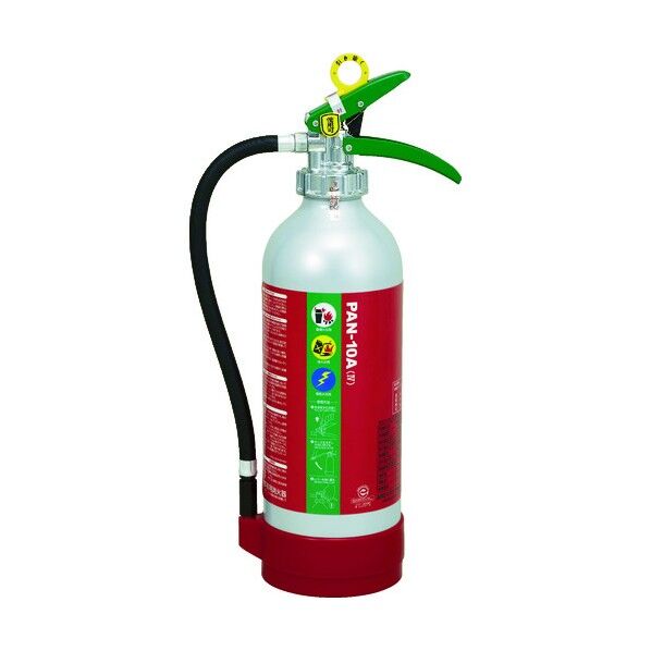 ドライケミカル ABC粉末消火器10型本体アルミ製 500 x 200 x 130 mm PAN-10A4 1点