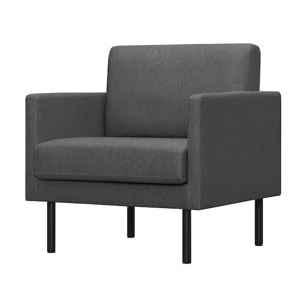 104131 1人掛けポケットコイルソファ ダークグレー PCS-1S-DH   1点