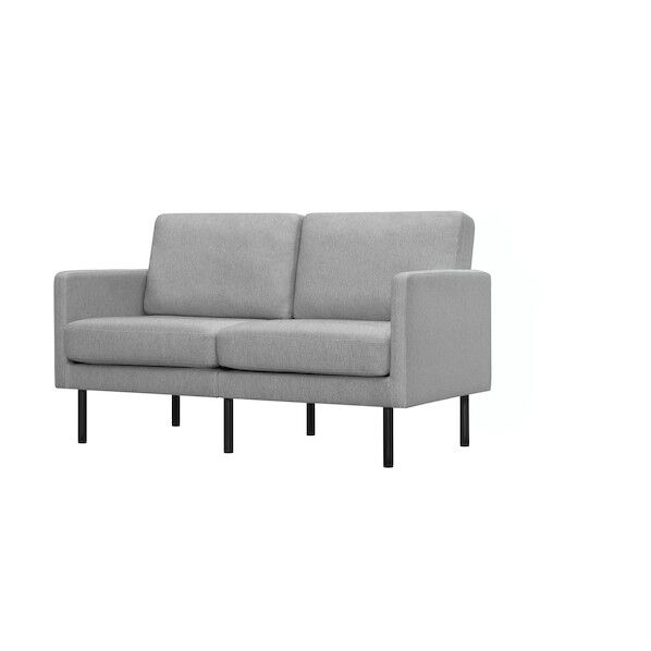 104132 2人掛けポケットコイルソファ ライトグレー PCS-2S-LH 1点