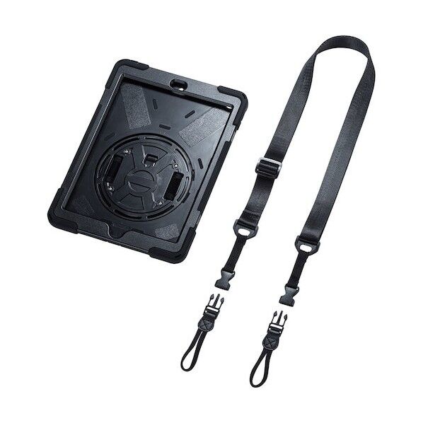 サンワサプライ iPad 10.2インチ 耐衝撃ケース(ハンドル、スタンド、ショルダーベルト付き) PDA-IPAD1617BK 1点...
