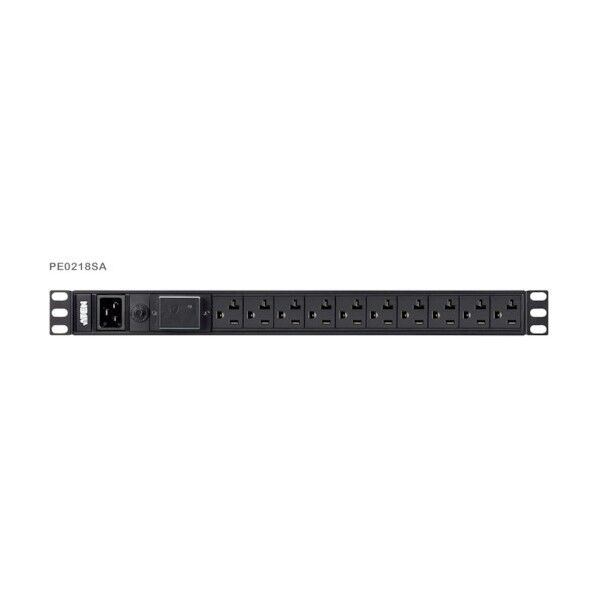 ATEN ベーシックPDU/1U/100V/20A/NEMA18ポート/サージ保護回路付き PE0218SA 1点