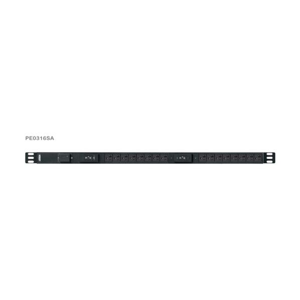 ATEN ベーシックPDU/0U/100V/30A/NEMAタイプ 16ポート/サージ保護回路付き PE0316SA 1点