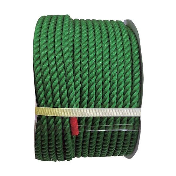 ポリエチレンロープ(3打ち)ドラム巻 緑 12mm×100m PE-12X100GRN-DR 1巻