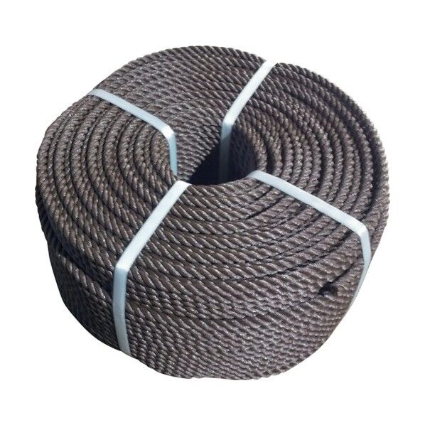 ポリエチレンロープ(3打ち) 10mmΦ×200m こげ茶 PE-10X200-DBRN 1点