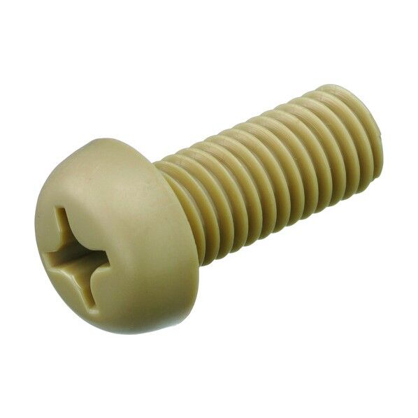 ポリエーテルエーテルケトン 十字穴付ナベ小ネジ M5-10 PEEK/PH M5-10 100個