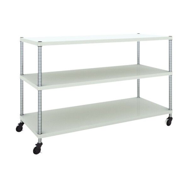 フェニックスラック 1500X600 3段 U車輪付 W色 PER-3563-U125-W 1