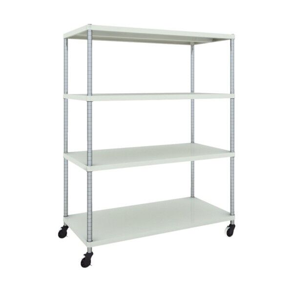 フェニックスラック 1200X600 4段 U車輪付 W色 PER-5464-U125-W 1