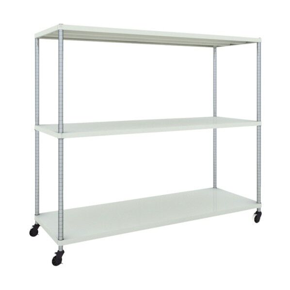 フェニックスラック 1800X600 3段 U車輪付 W色 PER-5663-U125-W 1