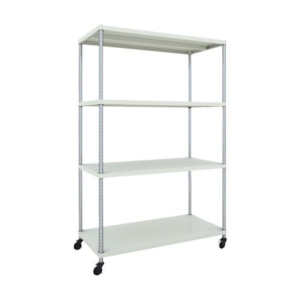 フェニックスラック 1200X600 4段 U車輪付 W色 PER-6464-U125-W 1