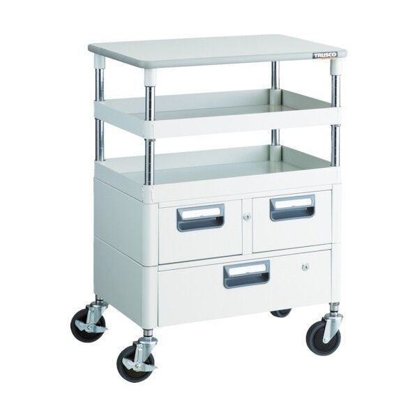 フェニックスワゴン (省音タイプ・1段・2列引出し付・天板あり)