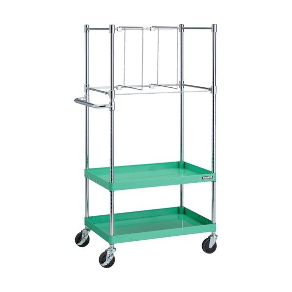 ツールワゴン フェニックスワゴン 省音 750X500XH1500 立掛け用 ヤンググリーン